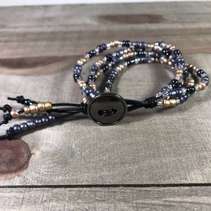 Handmade beaded wrap bracelet